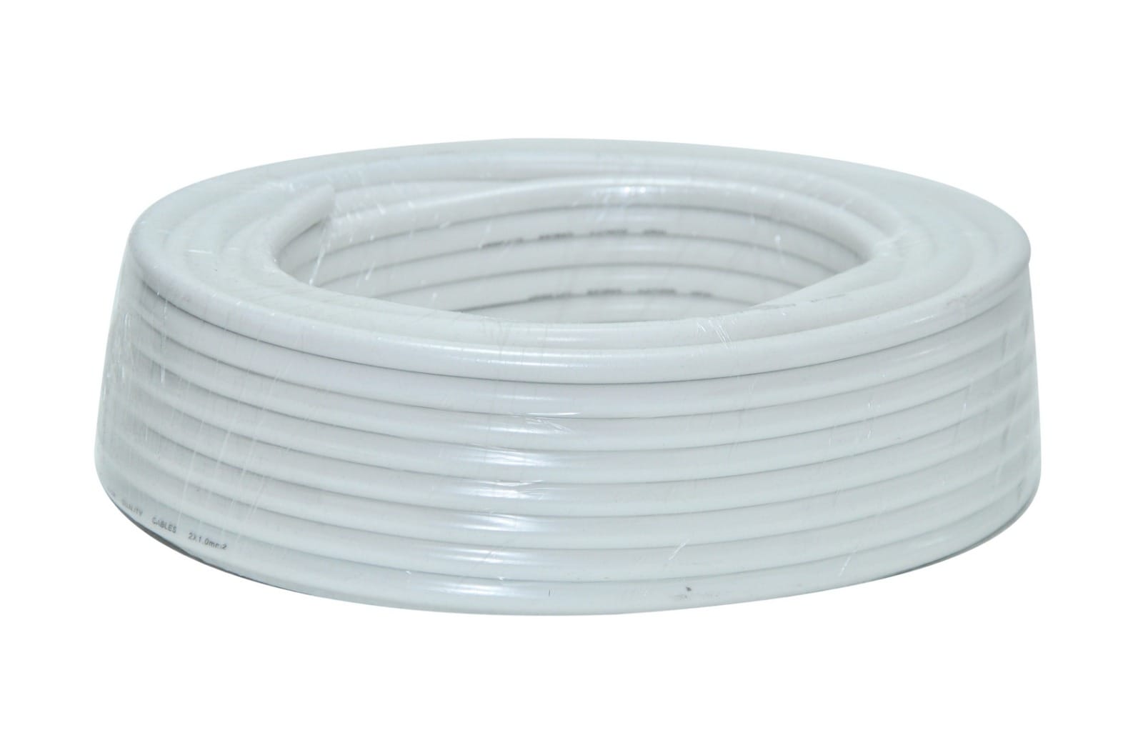 كابل مرن نحاس من وطنى - 300/500 فولت- طول اللفه 91.44 متر - PVC - ابيض